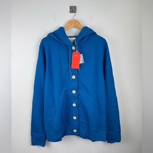NWT Bolivares Men Cotton Blue Cardigan Size Large